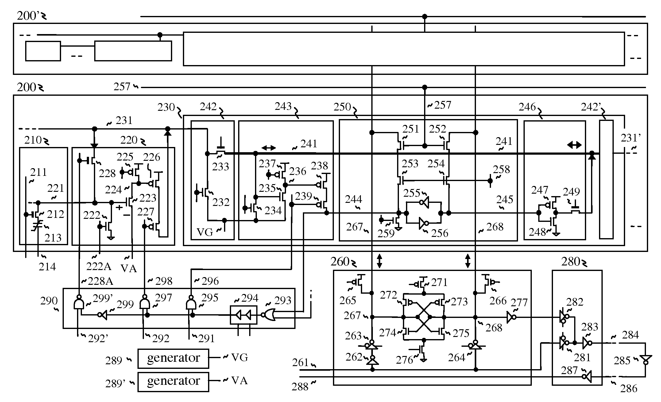 FRAM including a tunable gain amp as a local sense amp