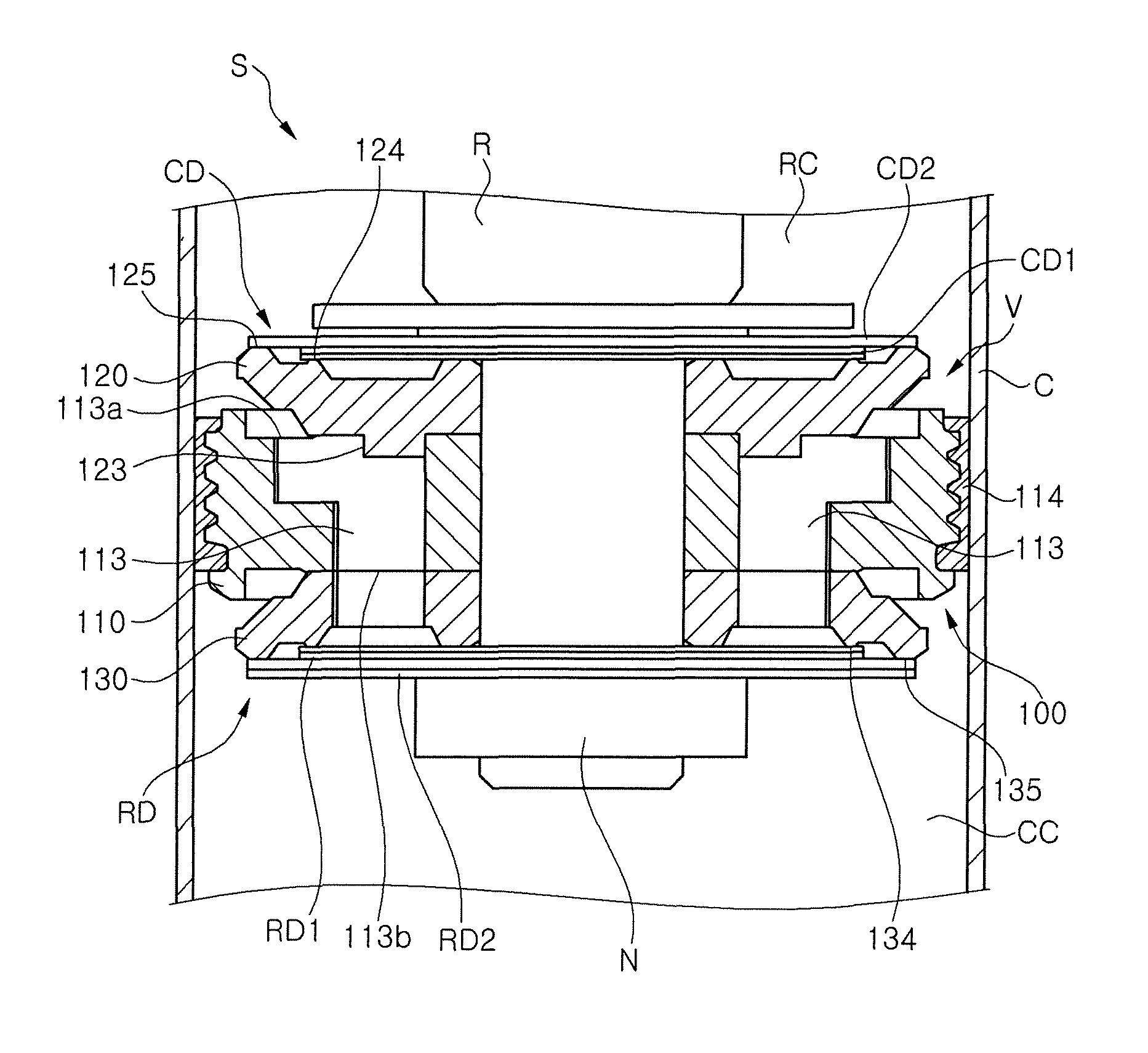 Piston assembly of shock absorber