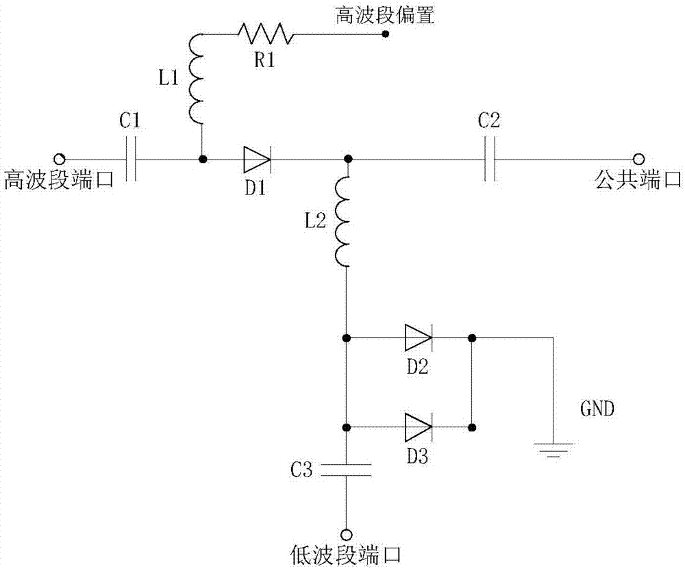 Broadband microwave switch duplex circuit with low video feed through leakage