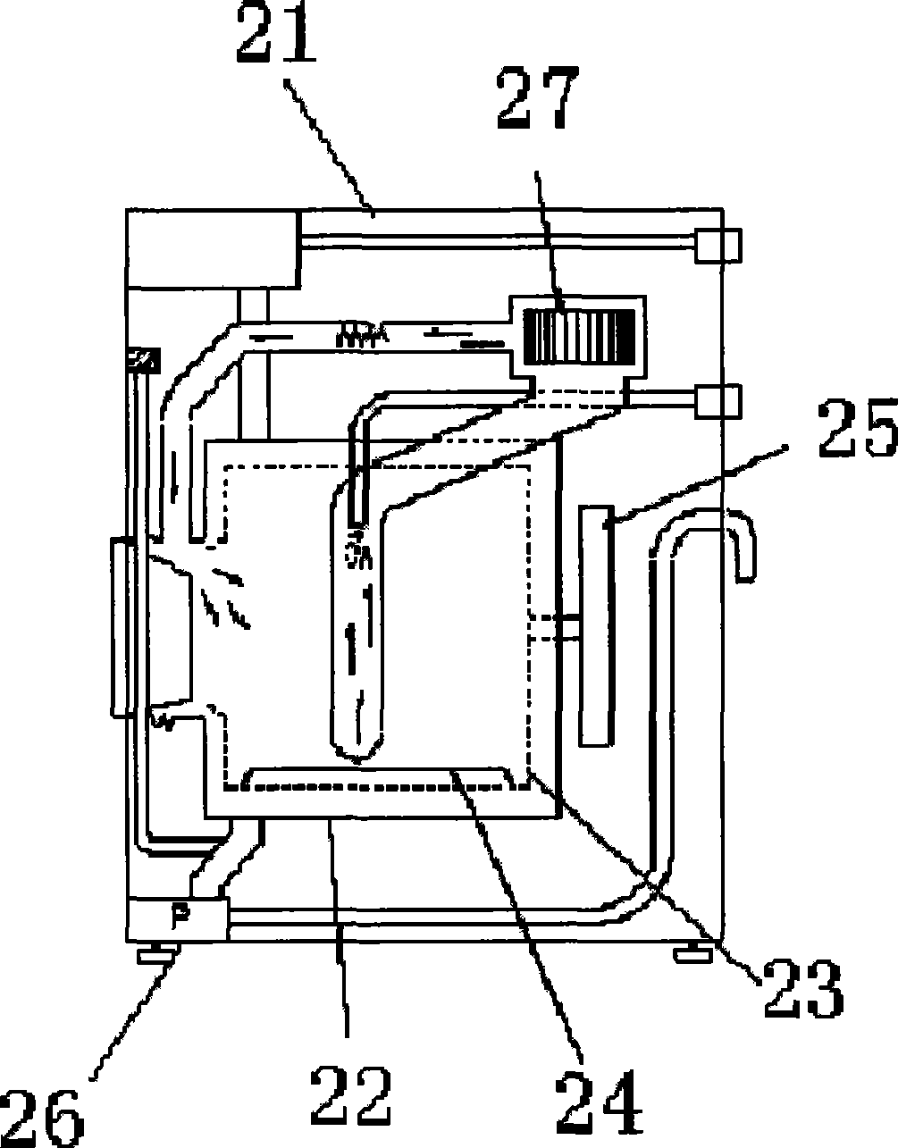 Disinfecting and washing method of washing machine