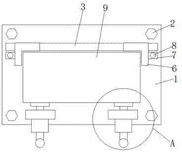 Plastic plate gold stamping clamping device