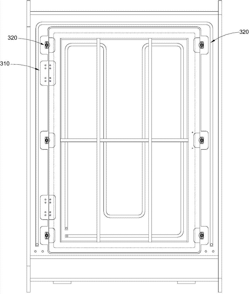 Door body structure for vacuum coating production line