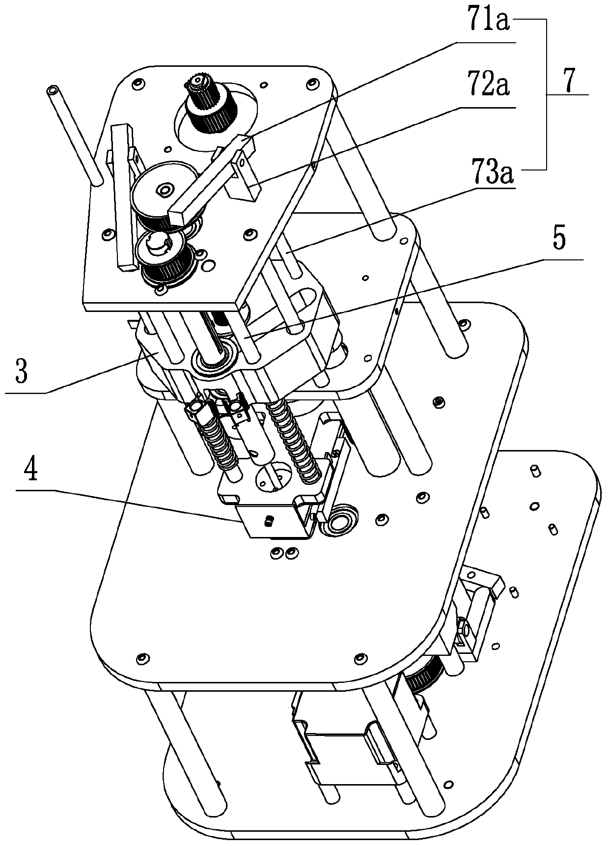 A riveting structure and automatic binding machine