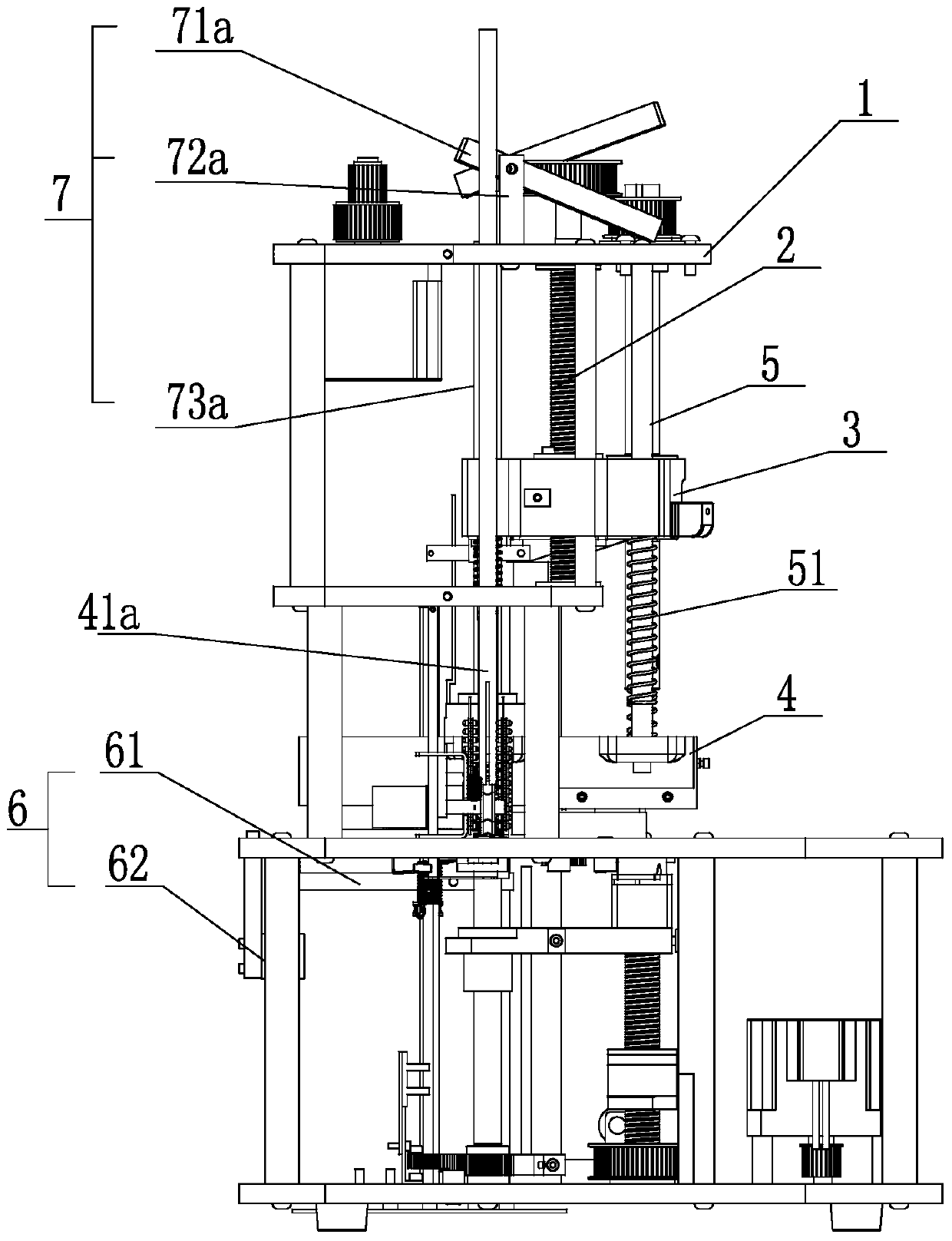 A riveting structure and automatic binding machine