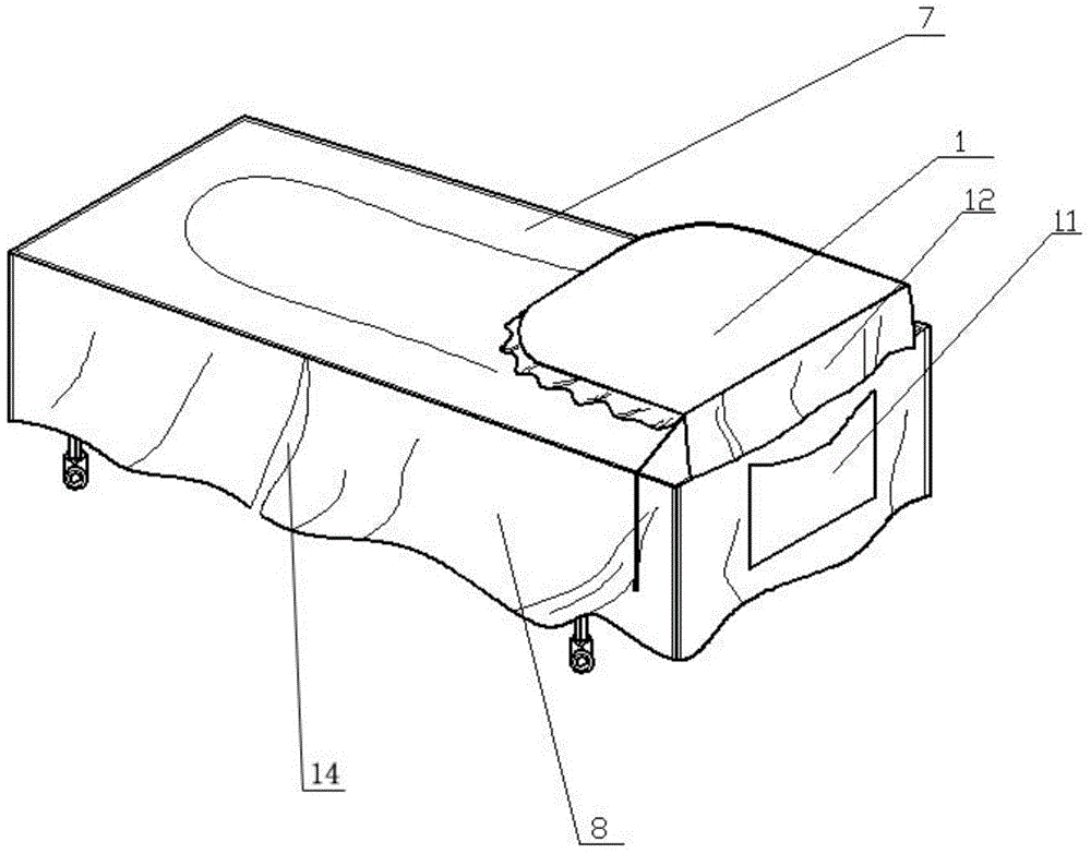 Medical sickbed rainproof sunshade for examination attending