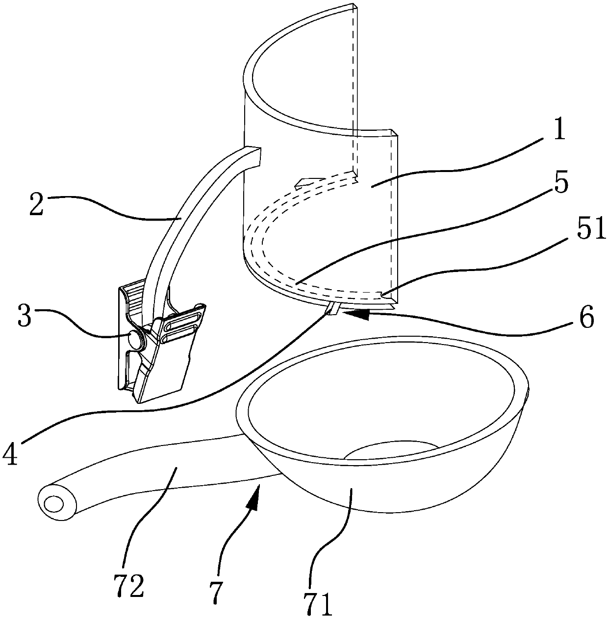 A kind of oil fume baffle