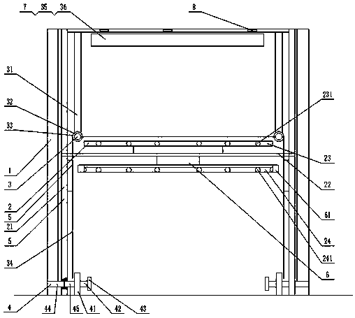 Lifting type rapid automatic vehicle washing device