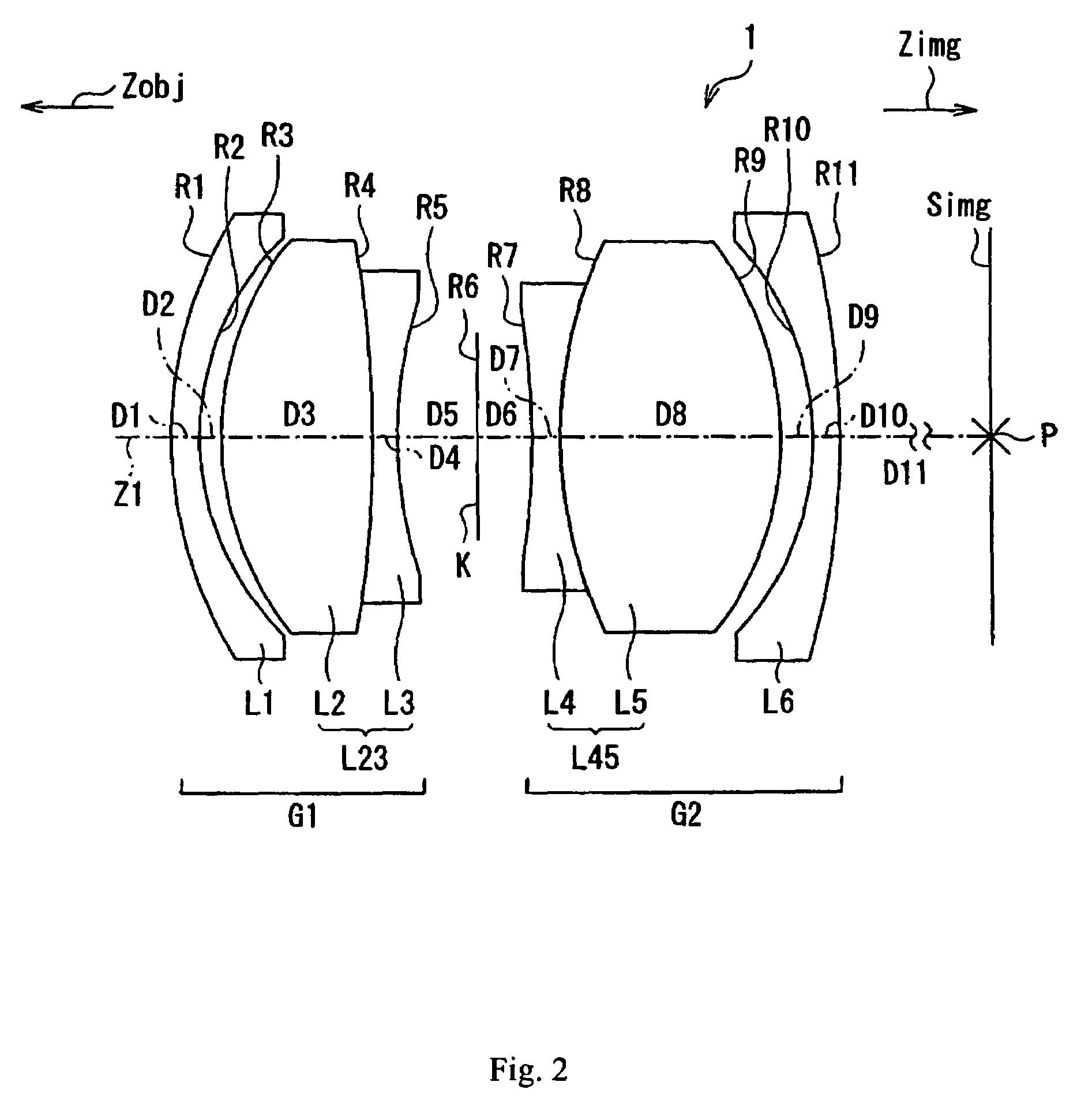 Image scanning lens and image reader that uses same