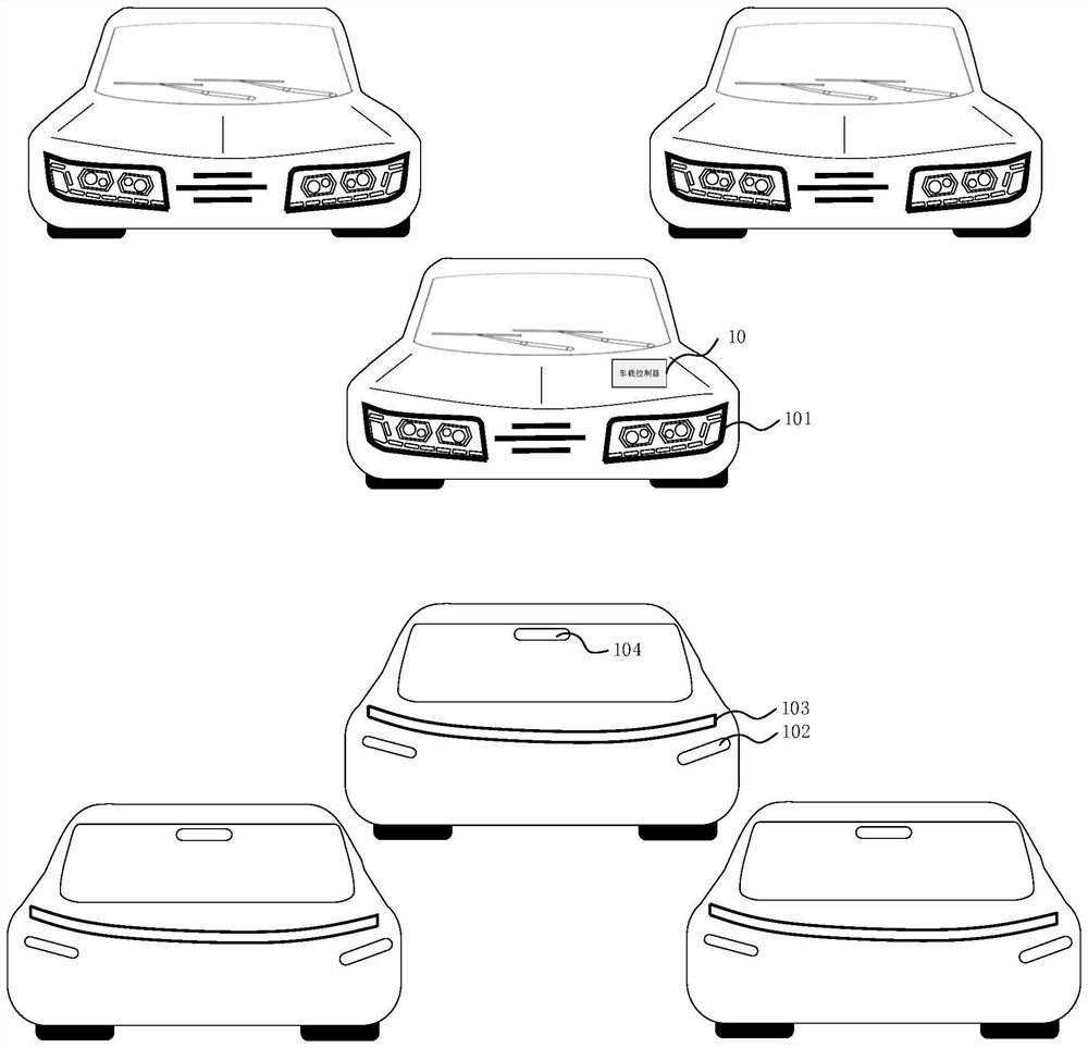 Vehicle light show control method, device, equipment, medium and program product