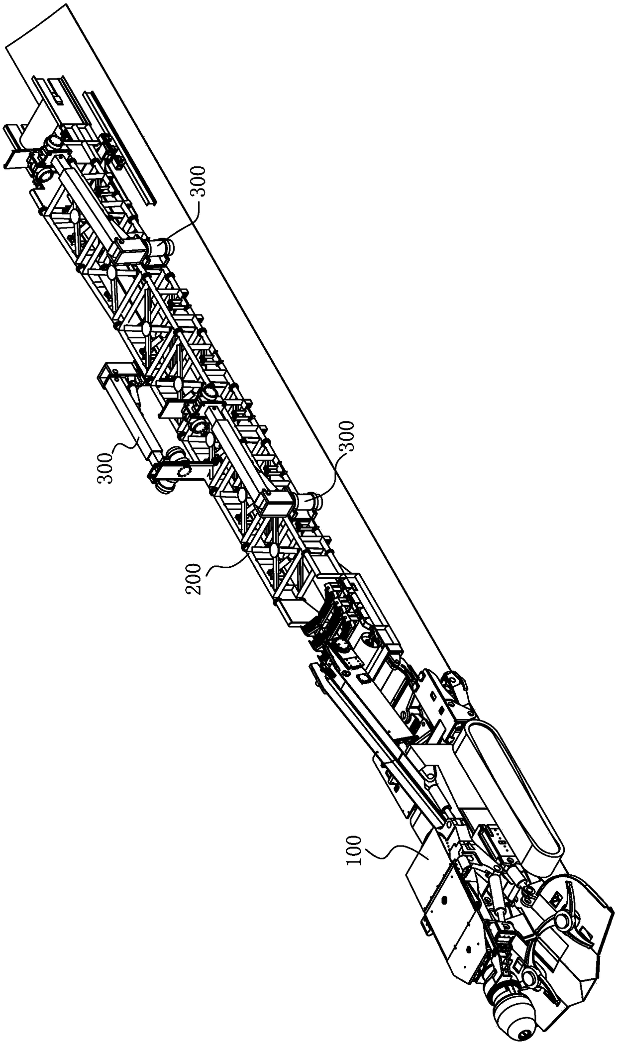 Tunneling and bolt supporting device