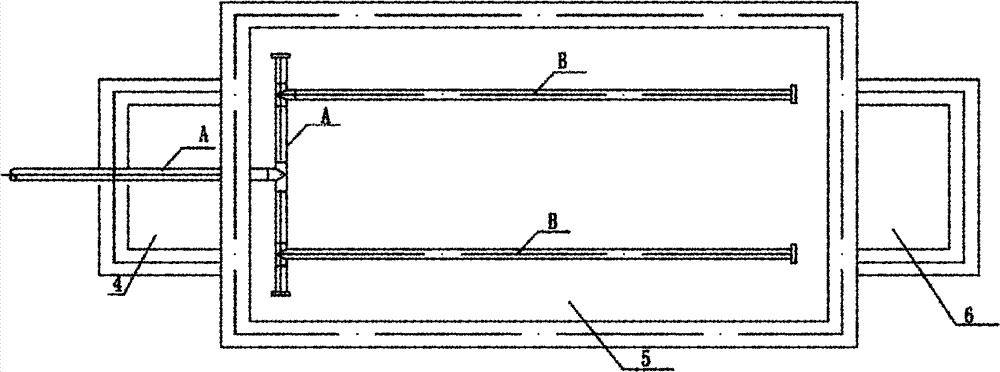 U-shaped overflow soil filtration treatment device for domestic sewage