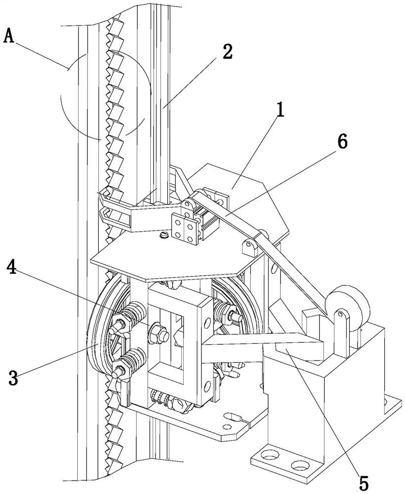 Elevator guide shoe wheel device