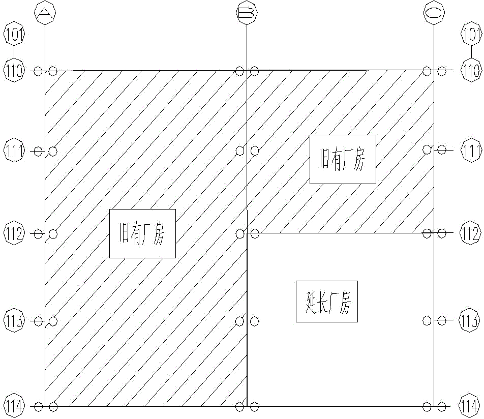 On-line rapid transformation method of side column to center column in old industrial factory building with steel structure