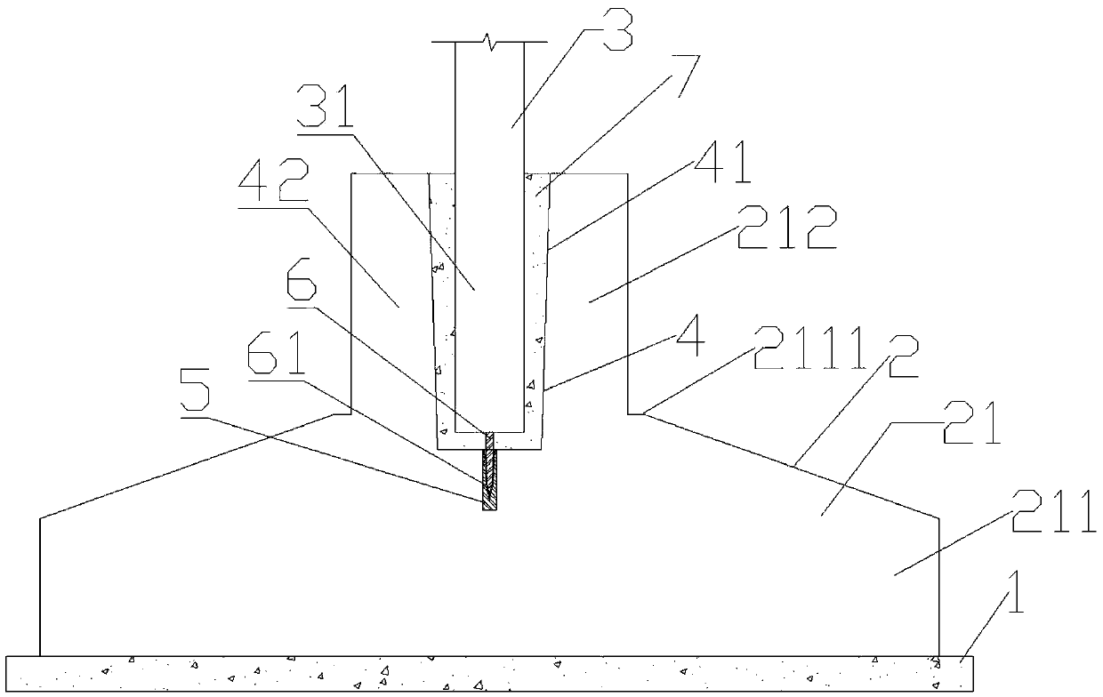 Prefabricated foundation bearing platform and foundation structure