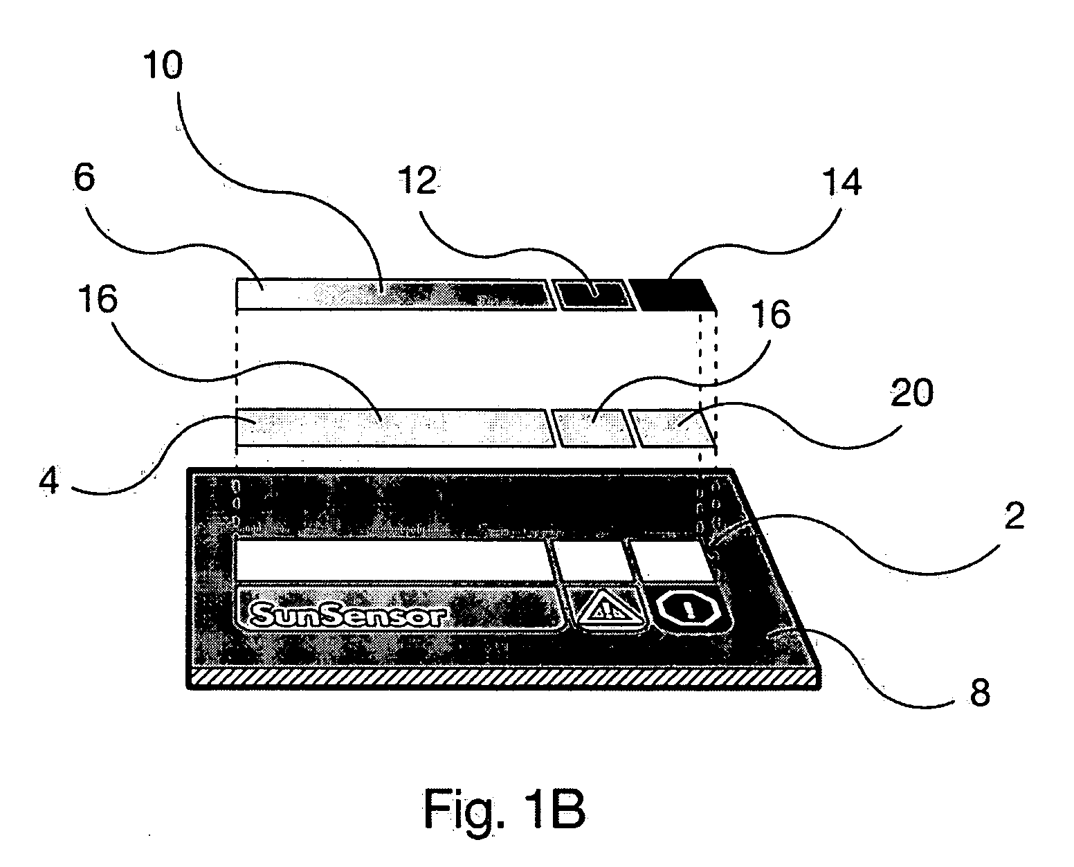 Sun sensor, an article incorporating the sun sensor and methods of preparation and use