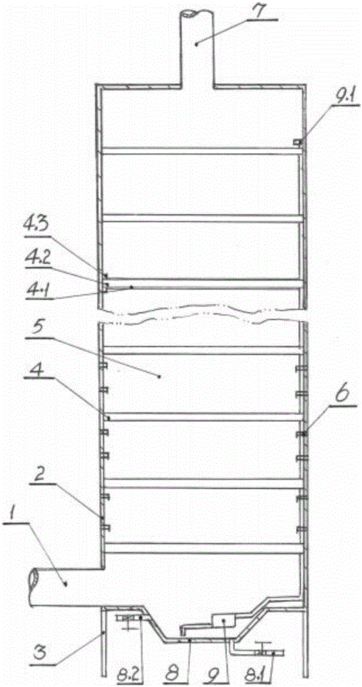 Gas disposal device and method for designing same