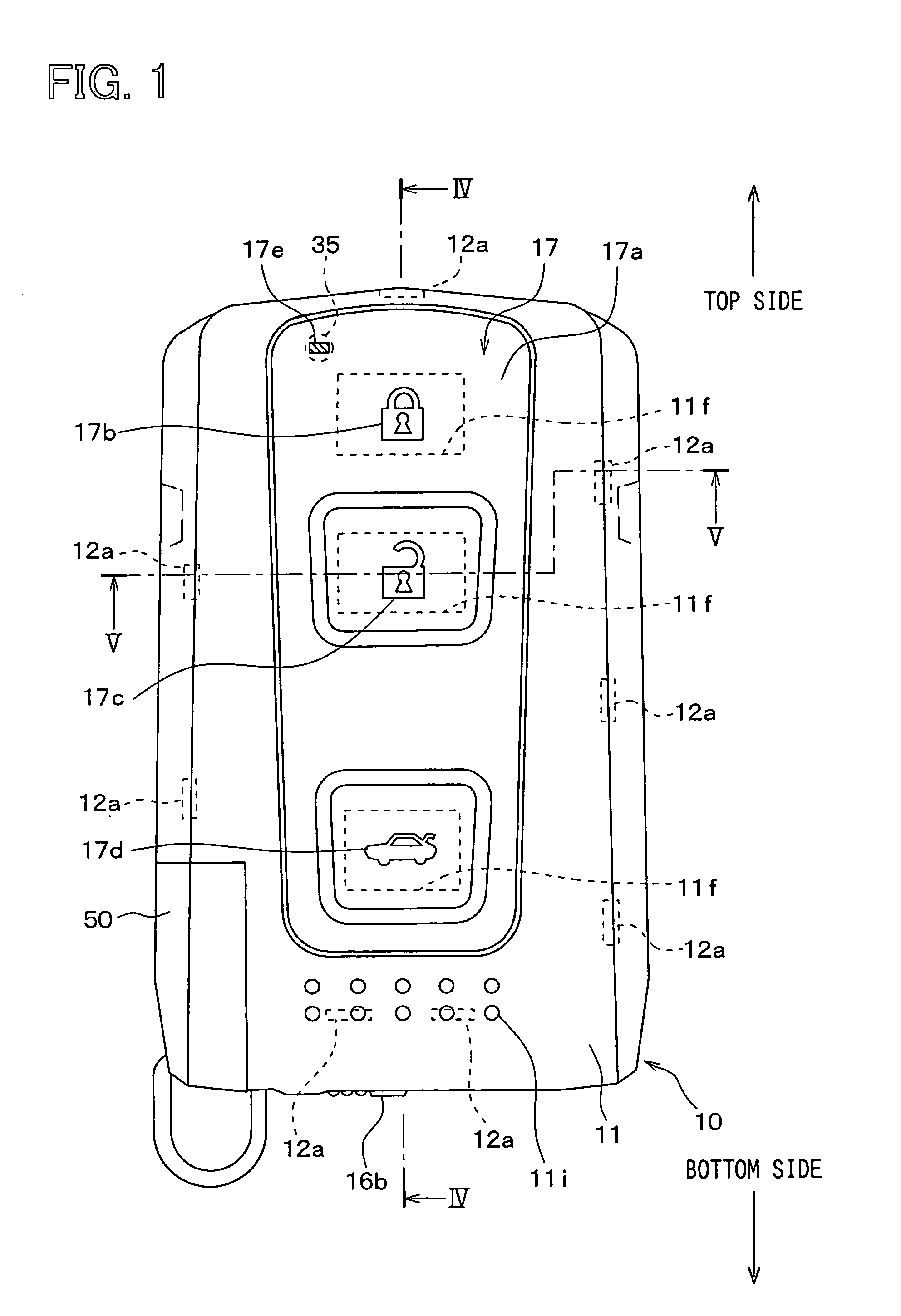 Portable transmitter having tact switches with front film