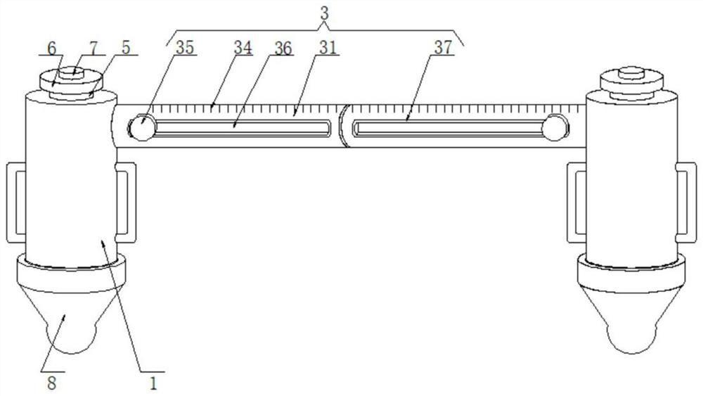 Road and bridge dotting method for municipal construction