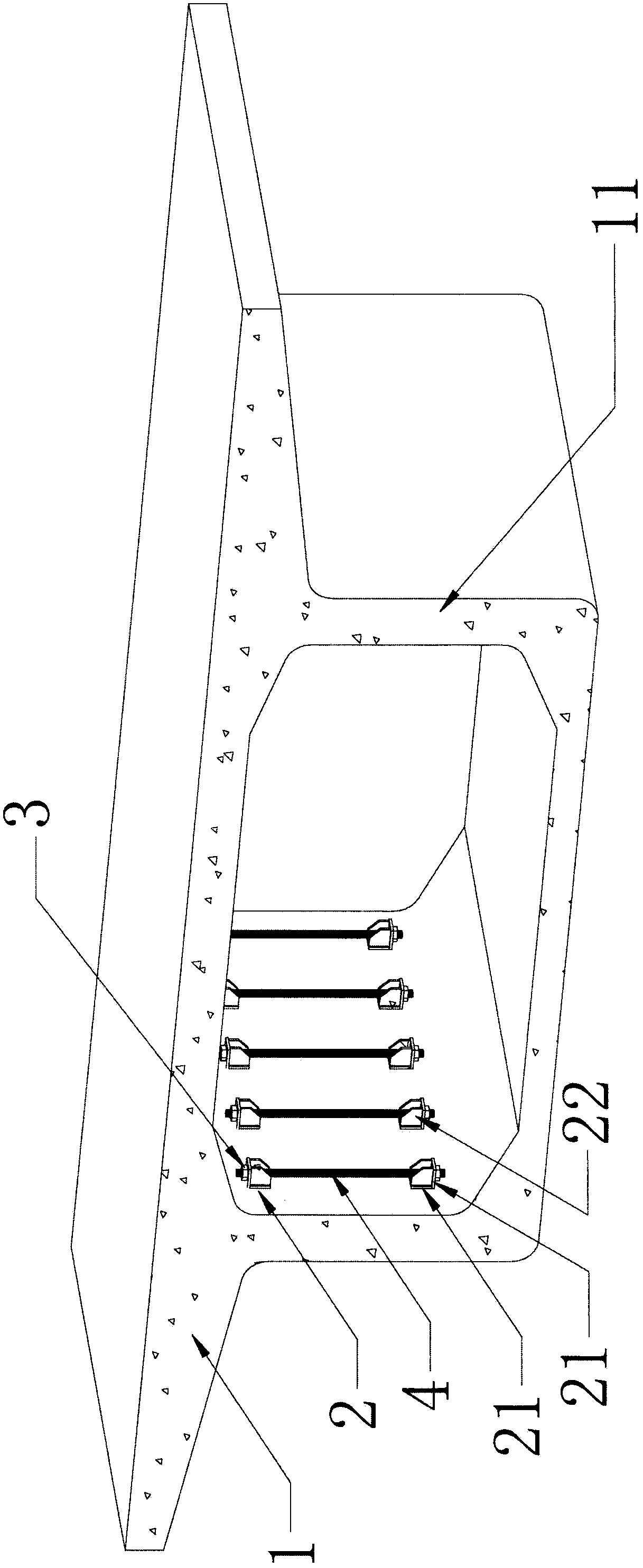 Method for reinforcing box girder by pre-stress shear-resistance