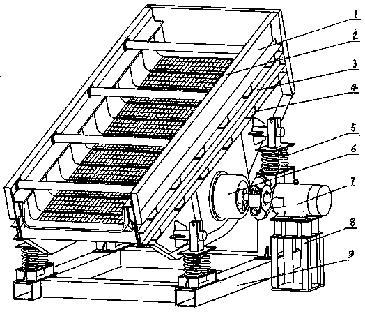 Multi-path vibrating screen machine