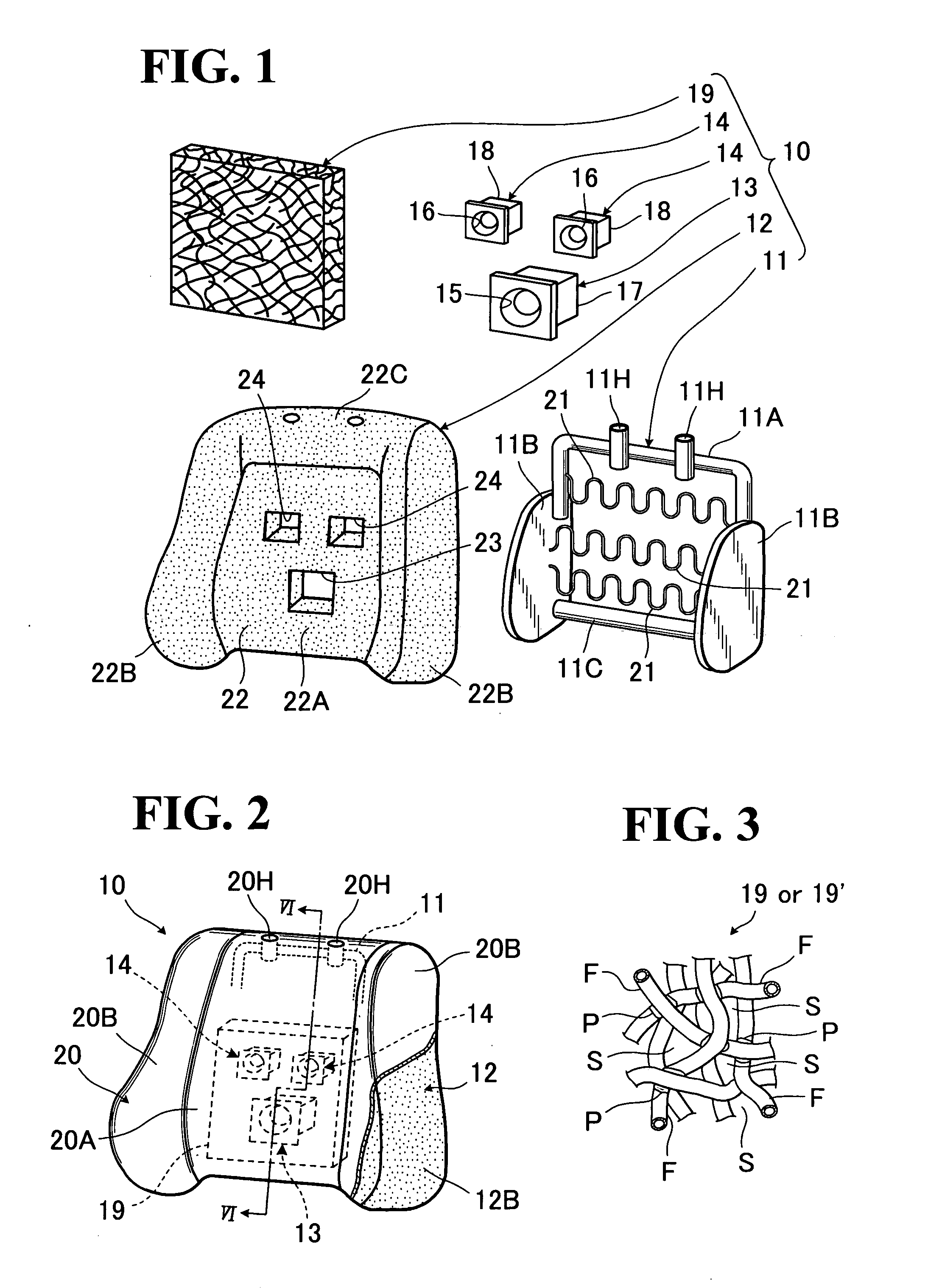 Acoustic structure of seat back