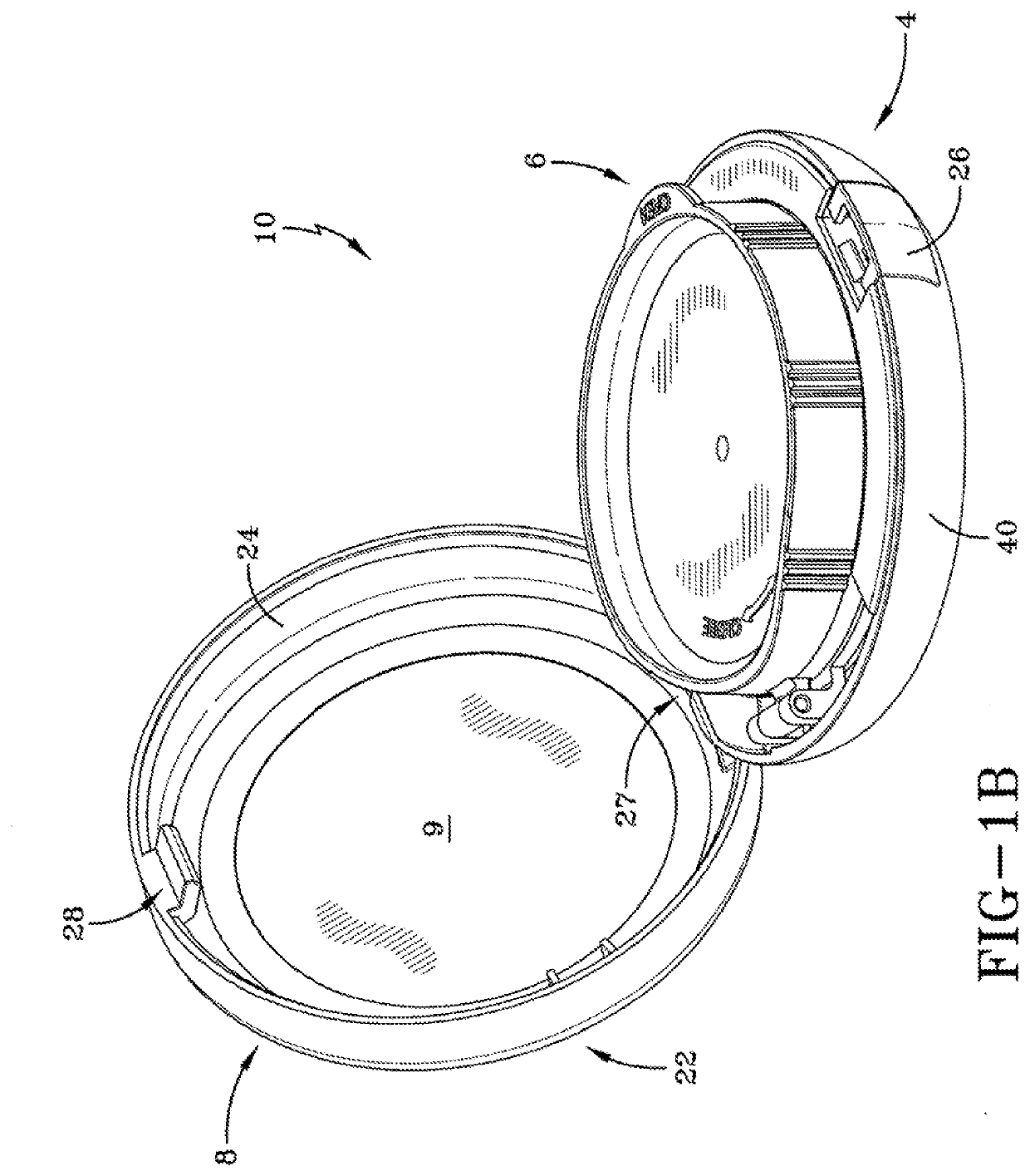 Device having a sealable container for a volatile composition