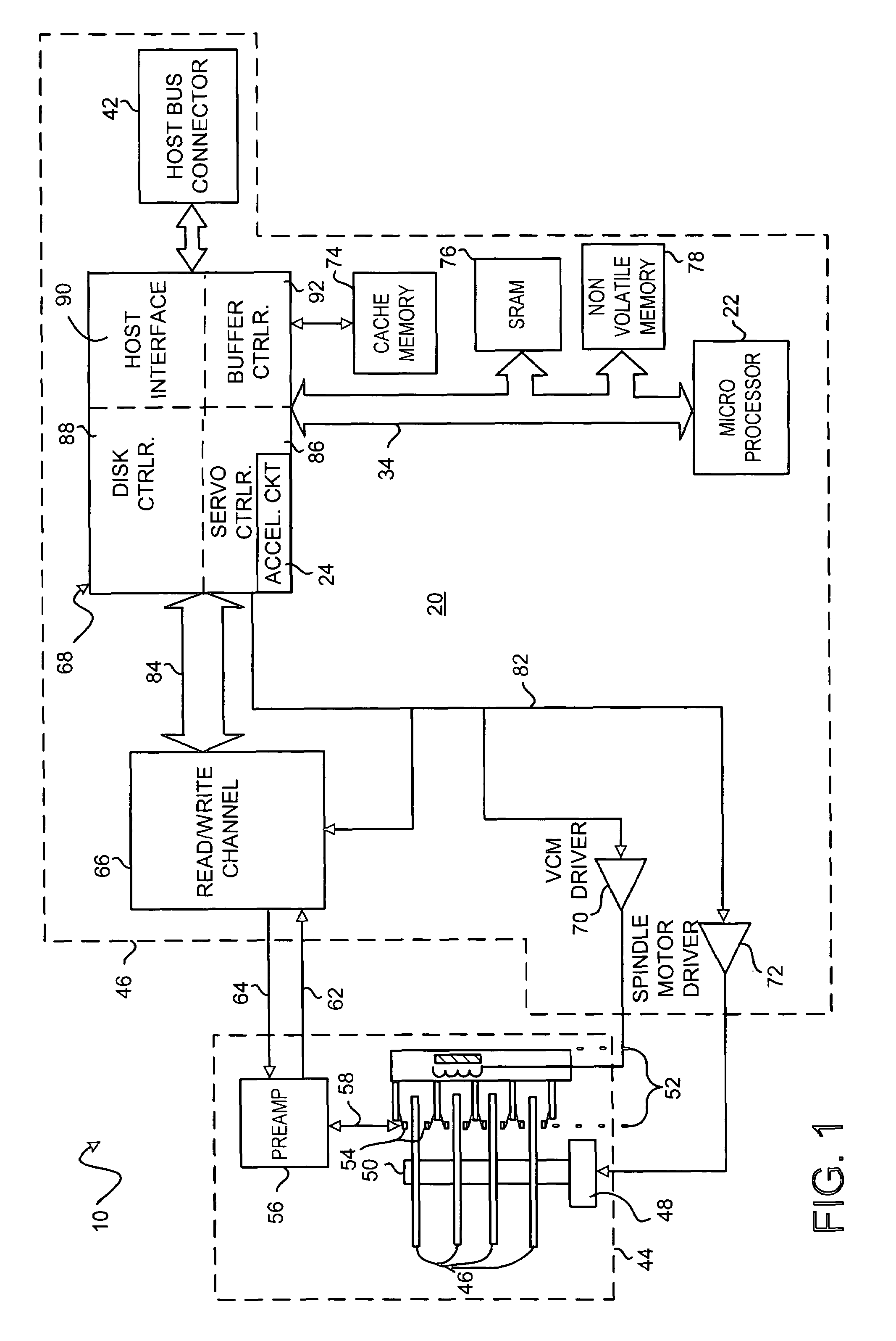 Disk drive control system having a servo processing accelerator circuit