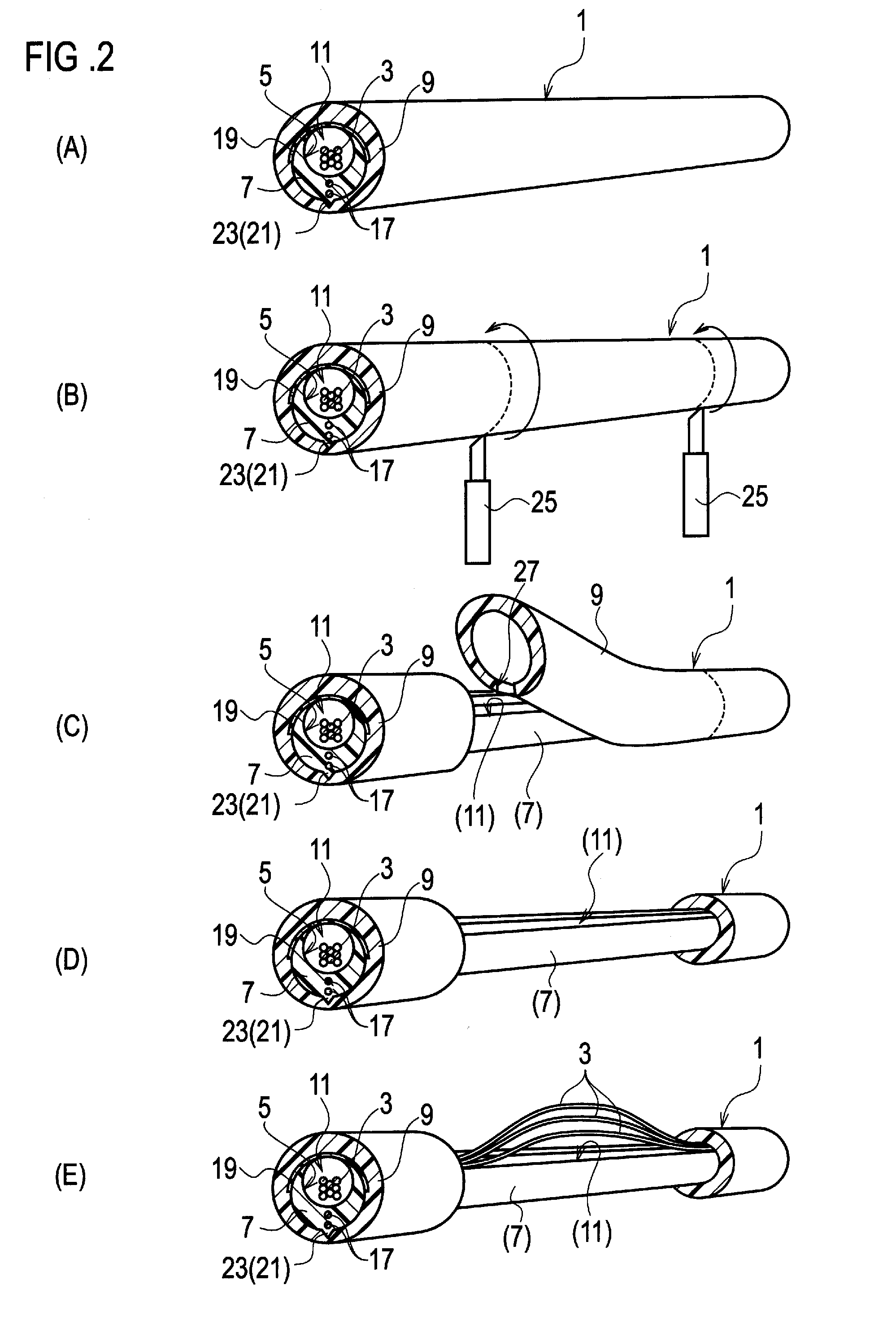 Optical fiber cable and method of mid-span access thereof