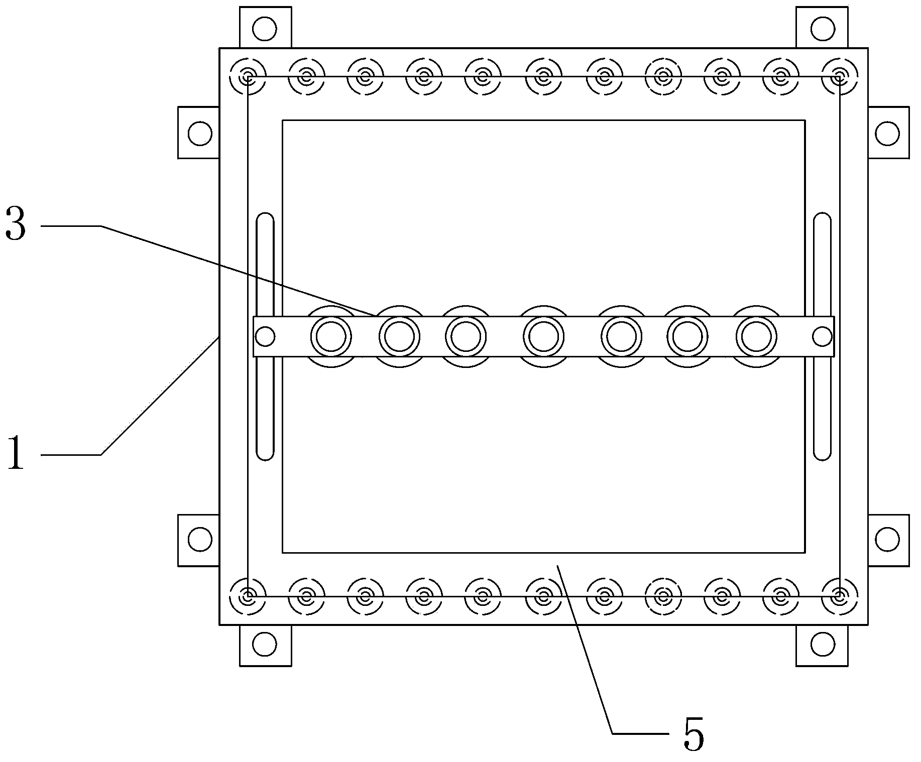 Adjustable LED panel fixing support