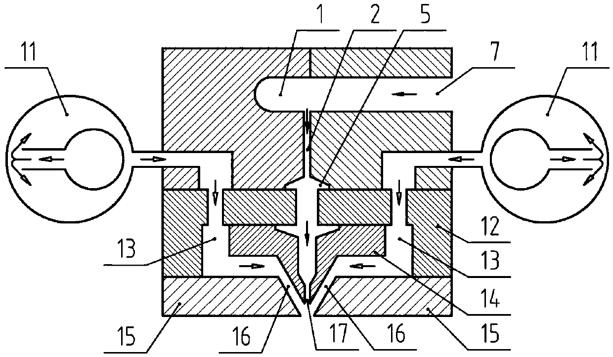 Clothes-hanger shaped spinning die head runner structure for uniform melt distribution