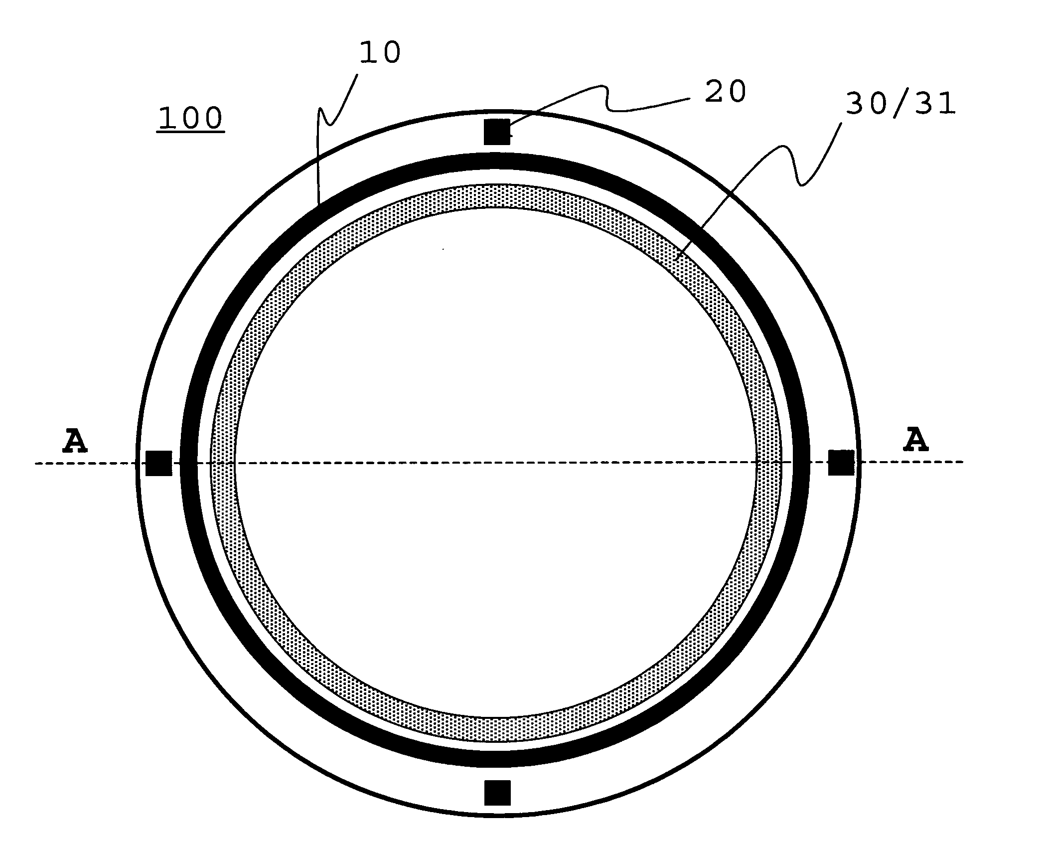 Lens with variable refraction power for the human eye