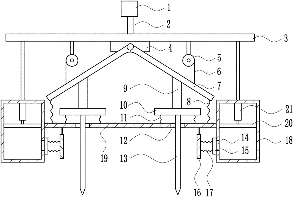 Soil loosening device for road side land