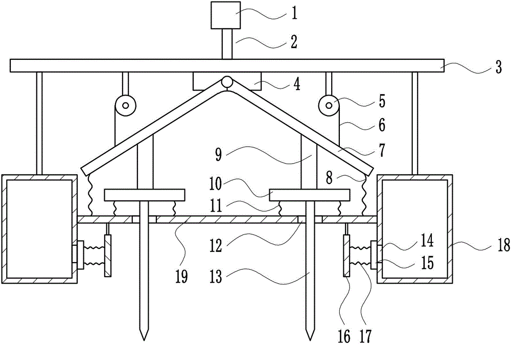 Soil loosening device for road side land