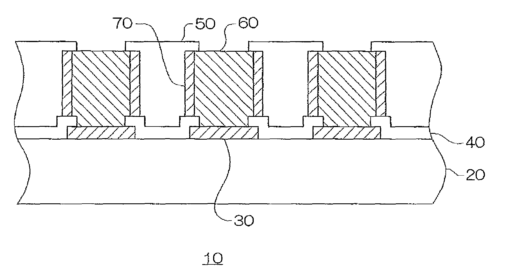 Semiconductor chip, electrode structure therefor and method for forming same