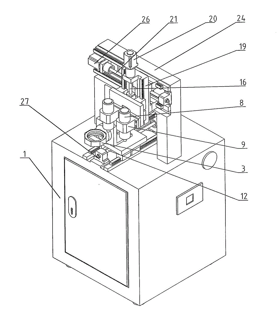 Artificial tooth machining machine