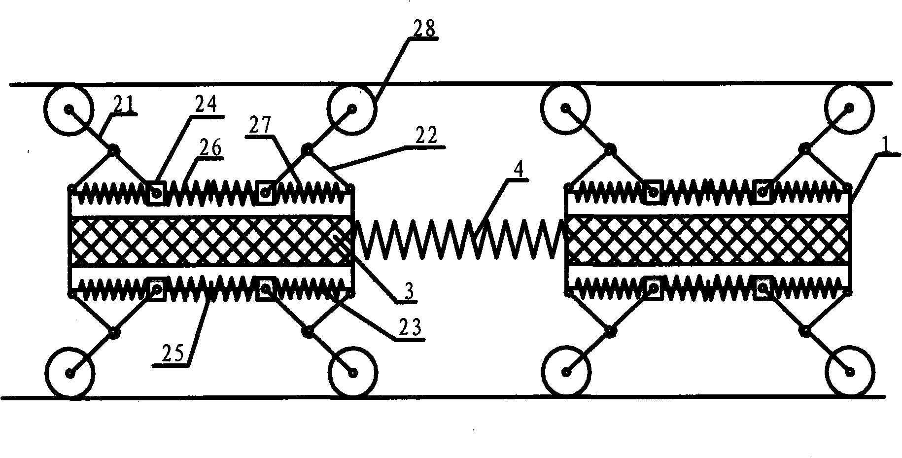 Self-adapting pipe robot