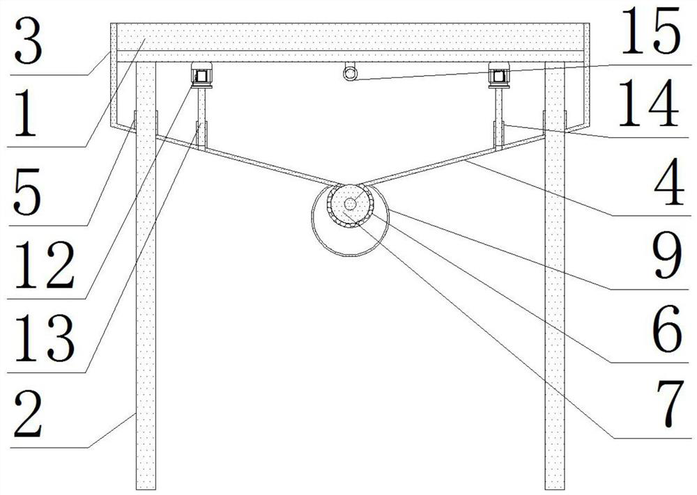 Integrated cutting table for live pig slaughtering