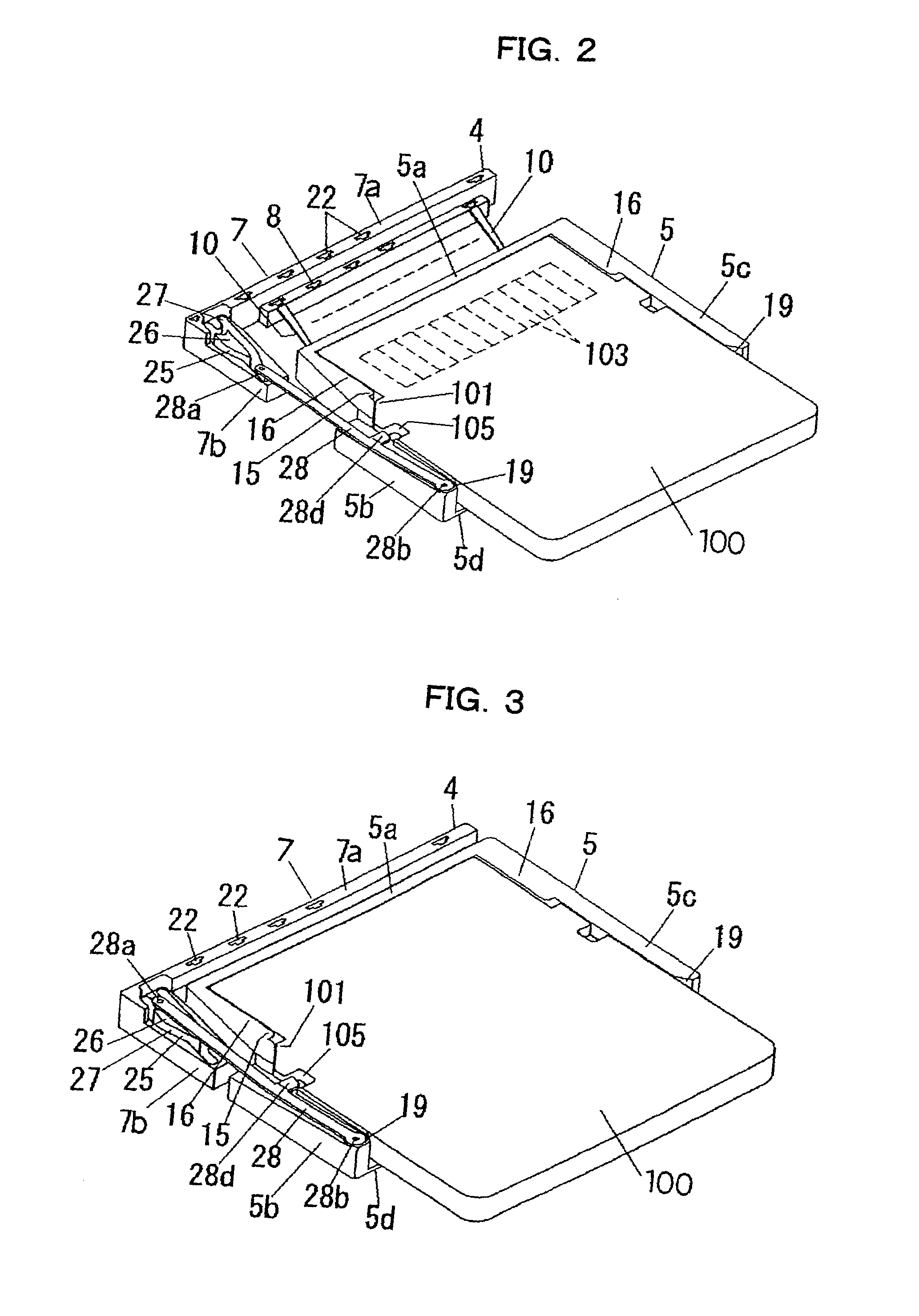 Connector for memory card