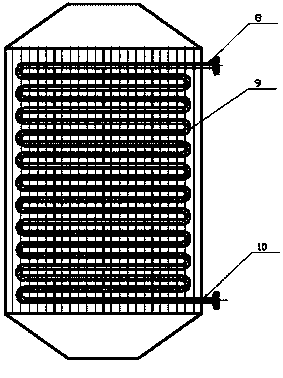 Single-tube-bundle split solid heat accumulation heat exchanger