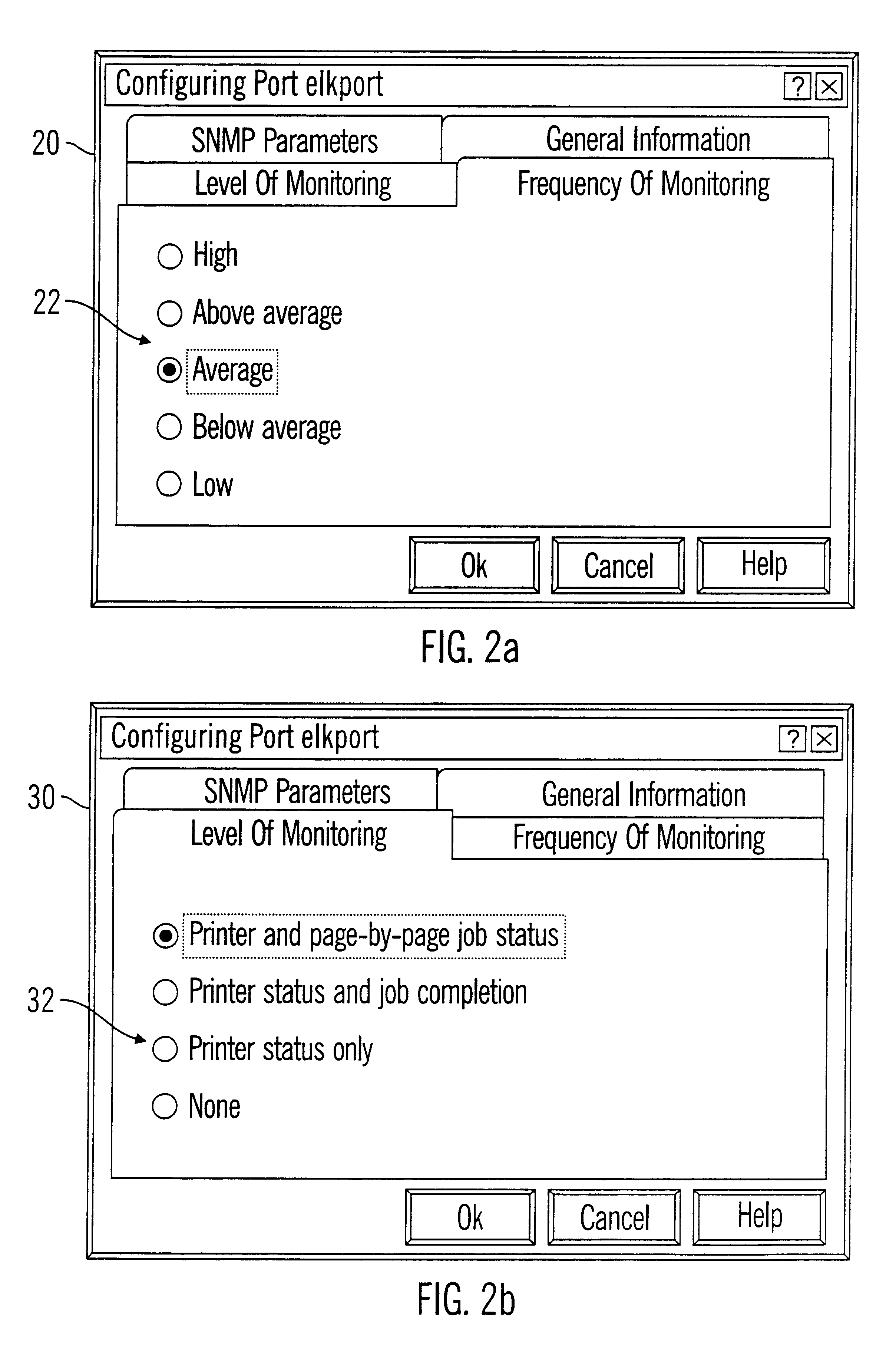 Method, system, and program for monitoring a device with a computer using user selected monitoring settings