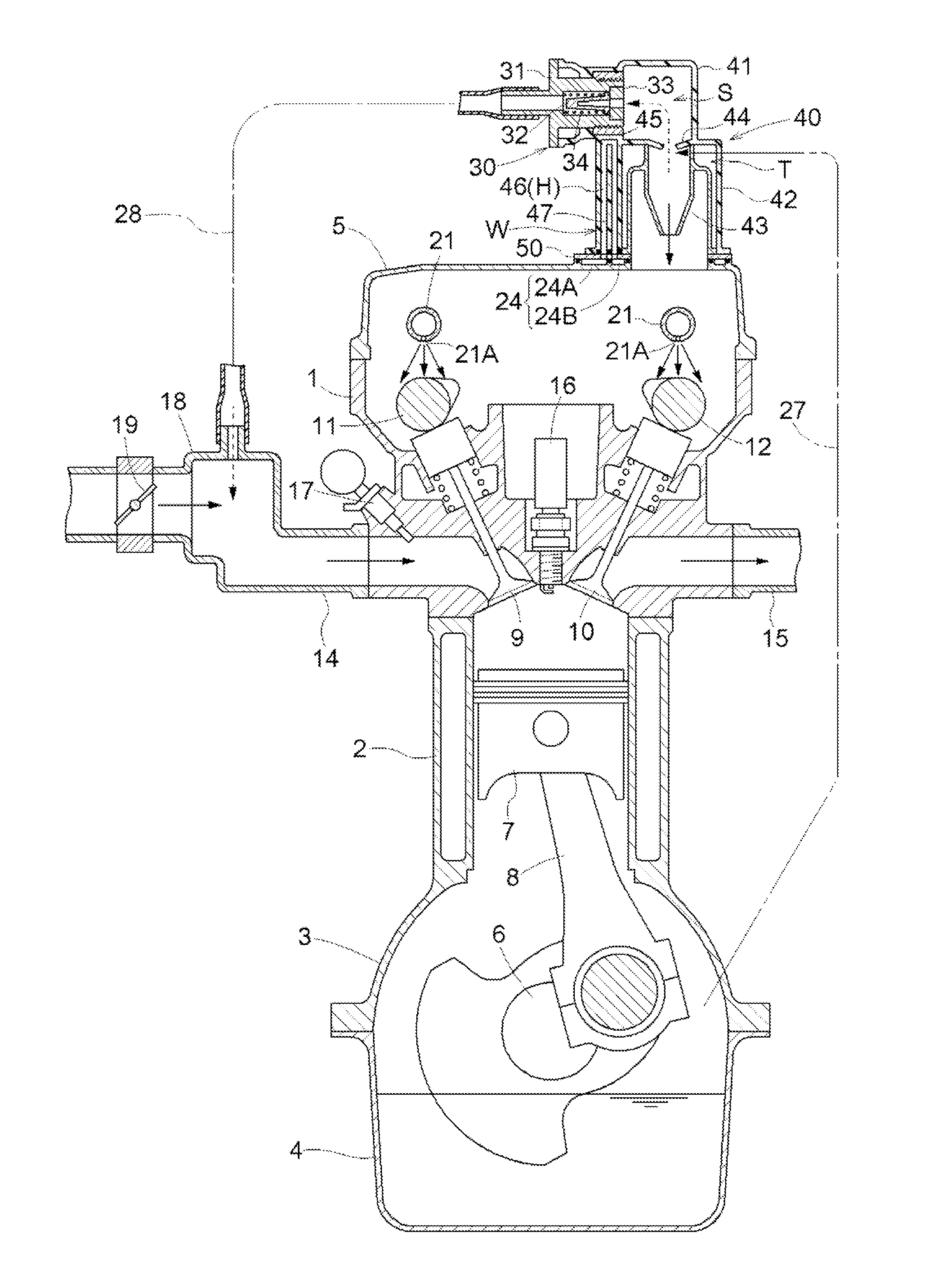 Blow-by gas recirculation apparatus