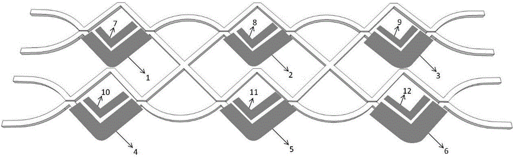 Efficient compact non-blocking 4*4 waveguide optical switch matrix