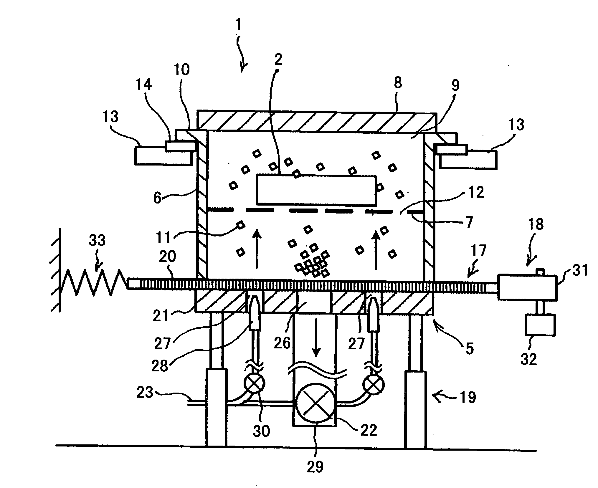 Dry type cleaning apparatus and dry type cleaning method