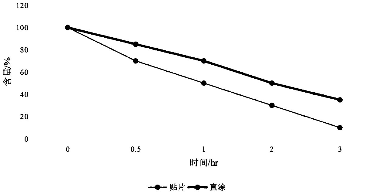 Efficient moisturizing degradable drug sustained-release patch and preparation method thereof