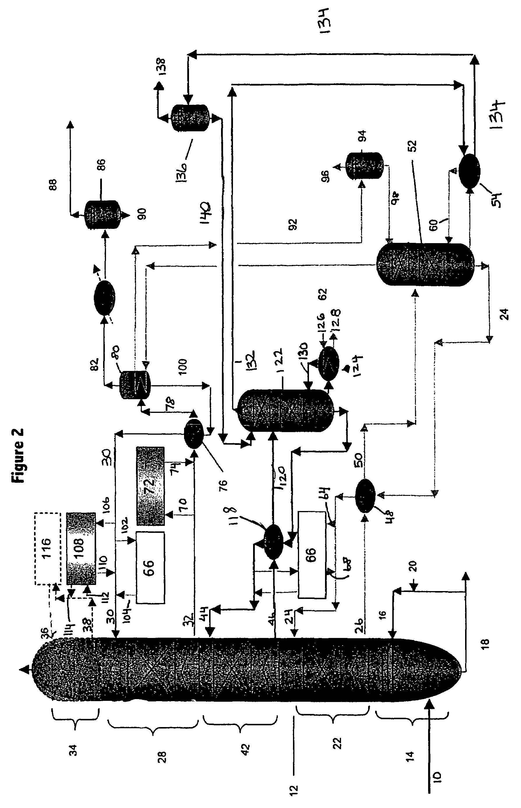 Waste gas treatment process including removal of mercury