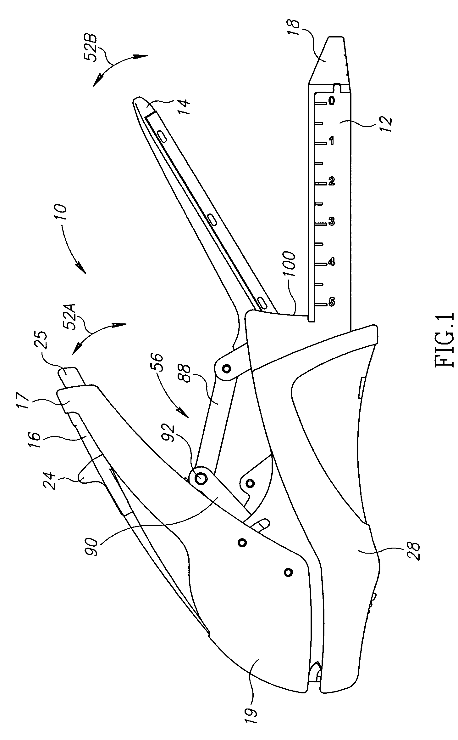 Palm-size surgical stapler for single hand operation