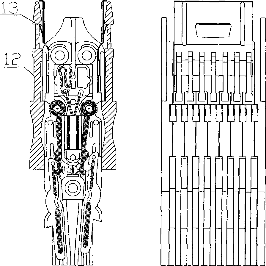 Electromagnetic valve heddle selecting apparatus of electronic jacquard