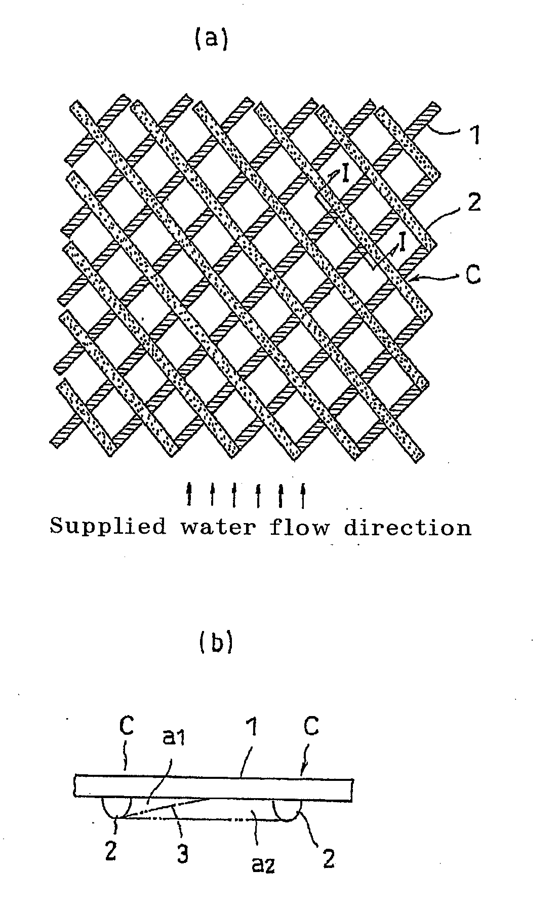 Feed side passage material and spiral separation membrane element