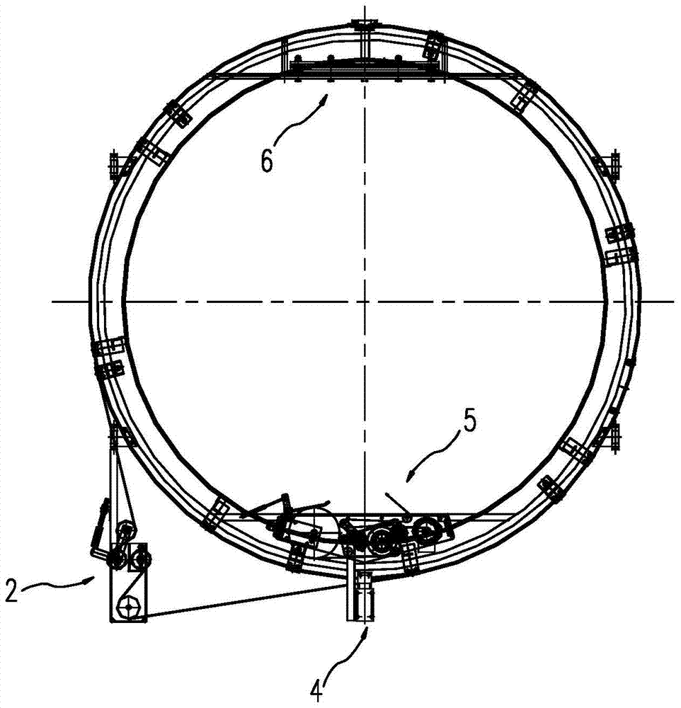 A transmission device for a ring-rail laminating machine