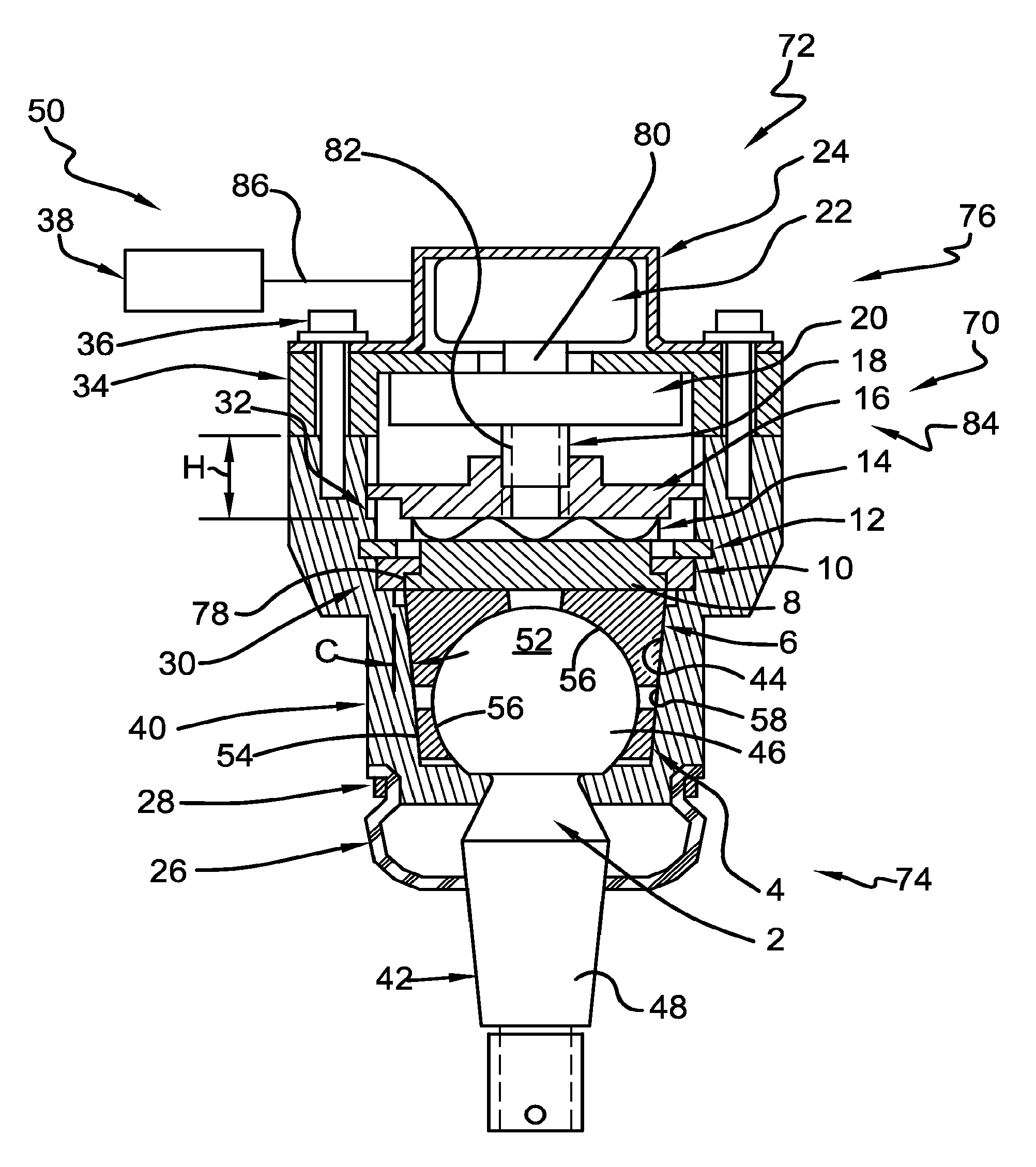 Friction controlled ball joint